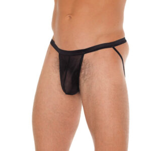 Mens Black Pouch With Jockstraps