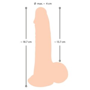 Nature Skin Dildo With Movable Skin 19cm