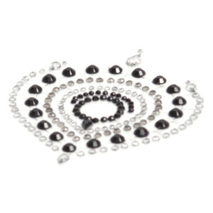 Bijoux Indiscrets Flamboyant Rhinestone Jewellery Black Silver