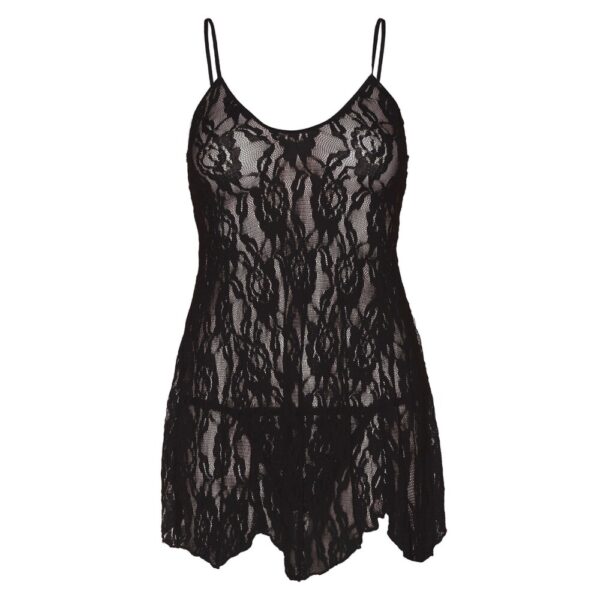 Leg Avenue Rose Lace Flair Chemise Black UK 14 to 18