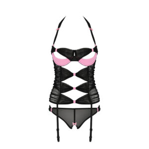 Passion Praline Black And Pink Corset