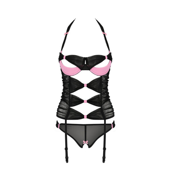 Passion Praline Black And Pink Corset