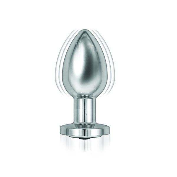 Ass Sation Remote Vibrating Butt Plug Silver