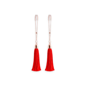 Bound Nipple Clamps Red Tassel