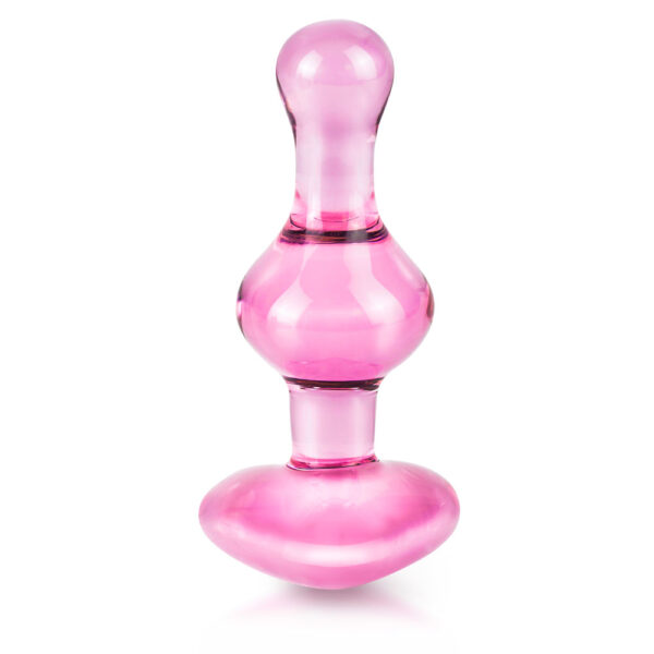 Icicles No.75 Pink Heart Glass Butt Plug