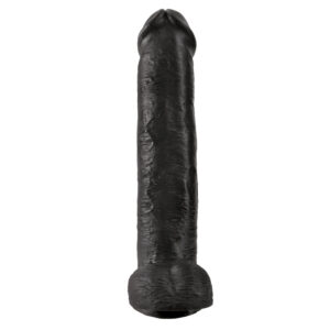 King Cock 15 Inch Cock with Balls Black