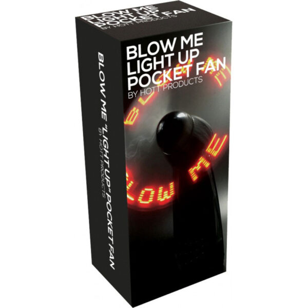 Blow Me Light Up Pocket Fan Black